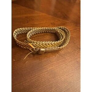 Lady Captiva Gold Metallic Accent Belt 1" wide Women’s Size M 25" Metal buckle